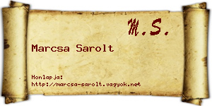 Marcsa Sarolt névjegykártya